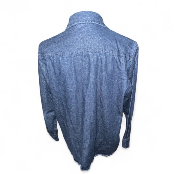 Vintage 90s Disney Mickey Embroidered Button Down Denim Shirt Girls Medium - Picture 6 of 6